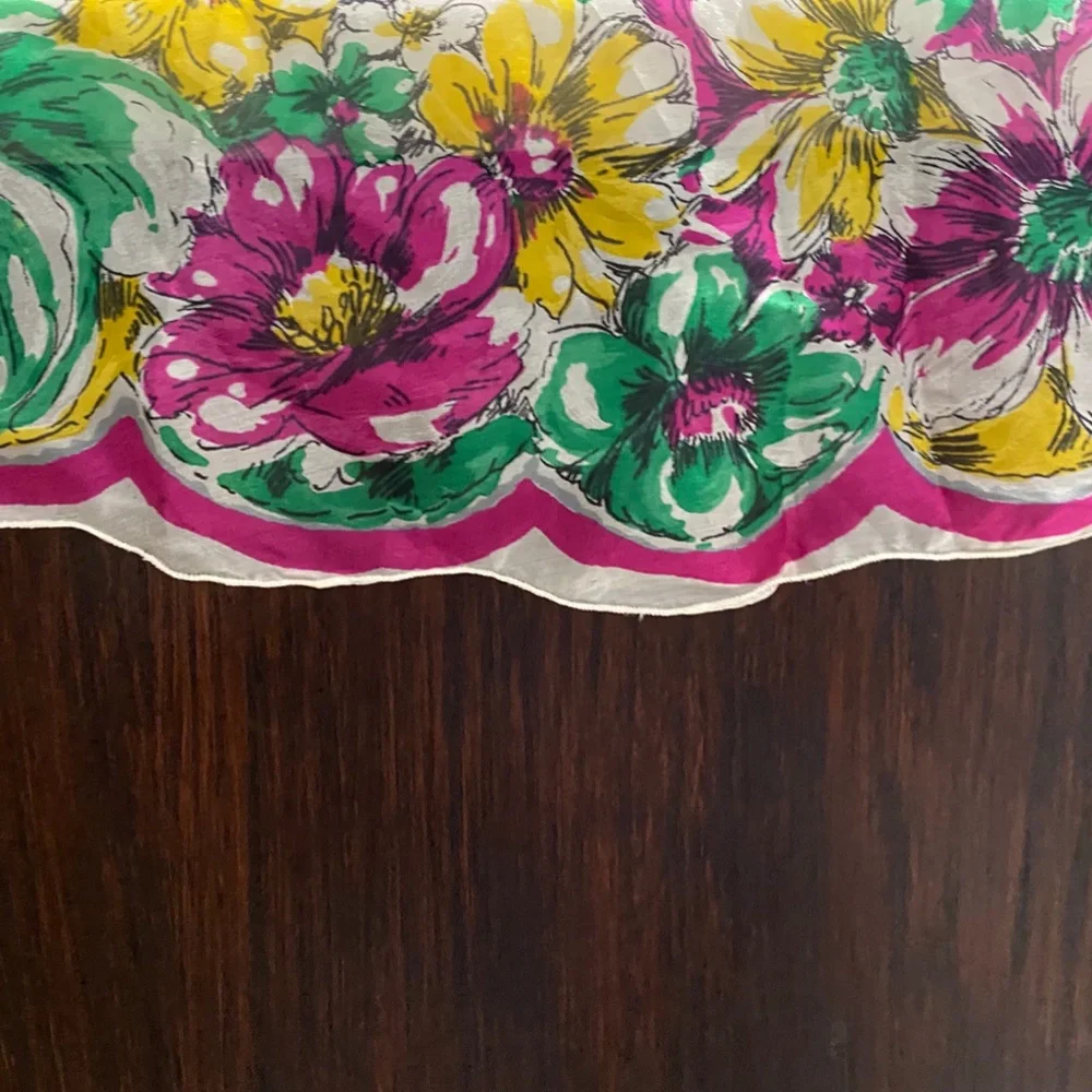 Vintage Floral Circular Scarf
